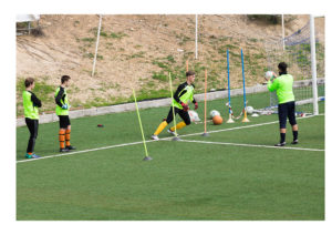 Jonathan tränar i målet i Perugia. Foto Jimmy Fors