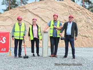 Byggstarten för hyreslägenheter på Åsmyra.