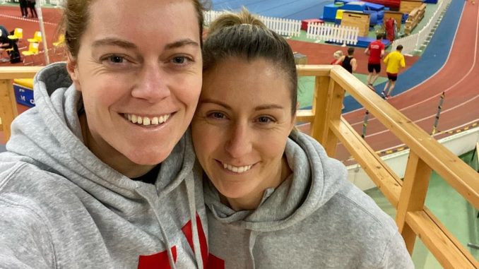 Nathalie Bengtsson och Theresé Helgman är förväntansfulla inför debuten i Carlstad Crusaders friidrottsförening. Foto: privat