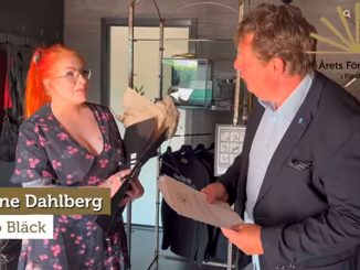 Heléne Dahlberg, Studio Bläck blev Årets Företagare 2023. Foto: Forshaga Kommun.