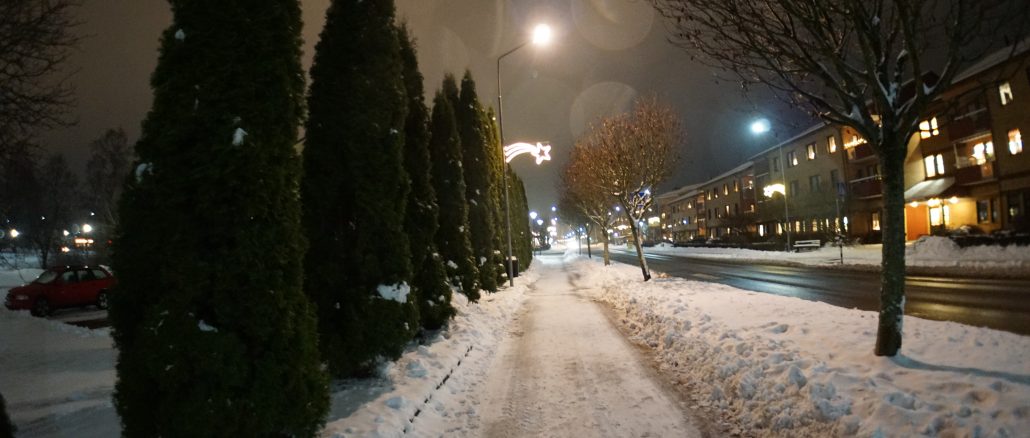Forshaga centrum. Vinter. Foto: Cicci Wik