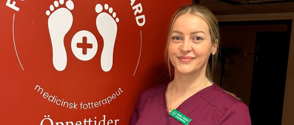 Malin Ström, som driver Forshaga Fotvård. Foto: Forshaga Kommun